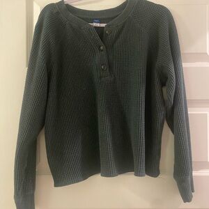 Old Navy Green Waffle-knit shirt Women’s